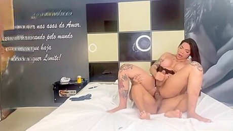 Brazilian Tranny Janny Costa Takes That Huge Midget Cock